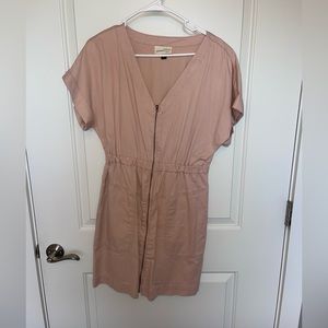 blush pink utility dress